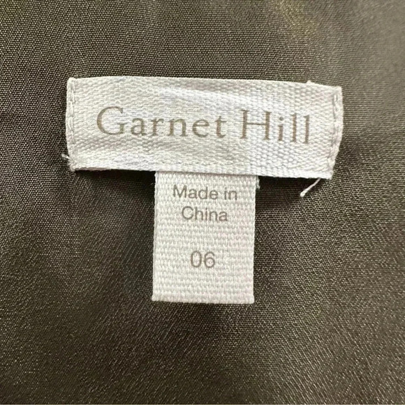 Garnet Hill Dropwaist Button-Up Dress Olive Green Floral Size 6 Small - Picture 8 of 11